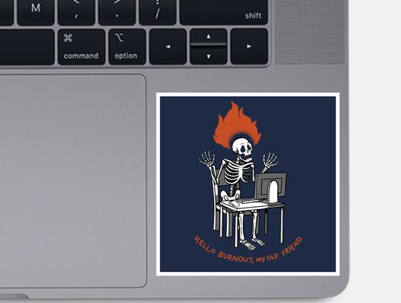 Skeleton Computer Burnout
