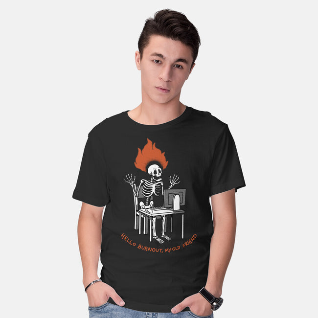 Skeleton Computer Burnout-Mens-Basic-Tee-tobefonseca