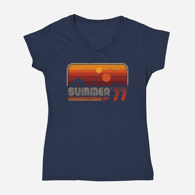 Double Heat-Womens-V-Neck-Tee-retrodivision