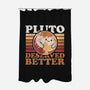 Pluto Vintage Planet-None-Polyester-Shower Curtain-Studio Mootant