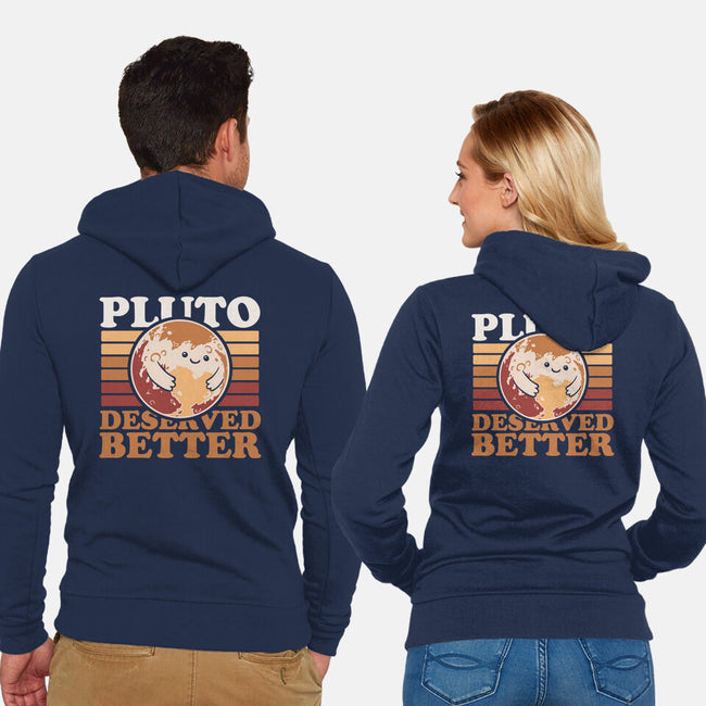 Pluto Vintage Planet-Unisex-Zip-Up-Sweatshirt-Studio Mootant