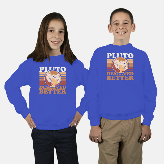 Pluto Vintage Planet-Youth-Crew Neck-Sweatshirt-Studio Mootant