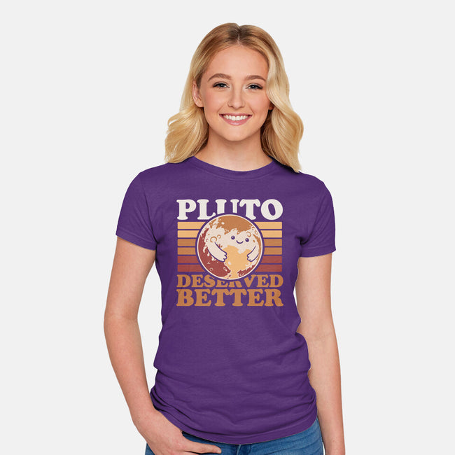 Pluto Vintage Planet-Womens-Fitted-Tee-Studio Mootant