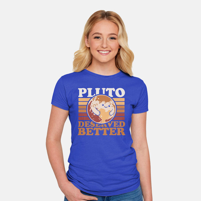 Pluto Vintage Planet-Womens-Fitted-Tee-Studio Mootant