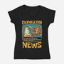 Dungeon Crawler Fish News-Womens-V-Neck-Tee-Studio Mootant