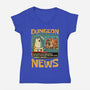 Dungeon Crawler Fish News-Womens-V-Neck-Tee-Studio Mootant