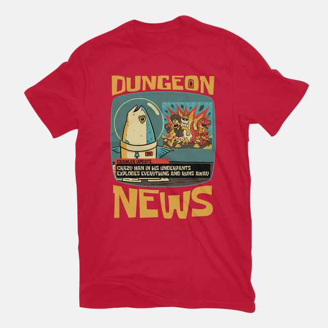 Dungeon Crawler Fish News-Womens-Fitted-Tee-Studio Mootant