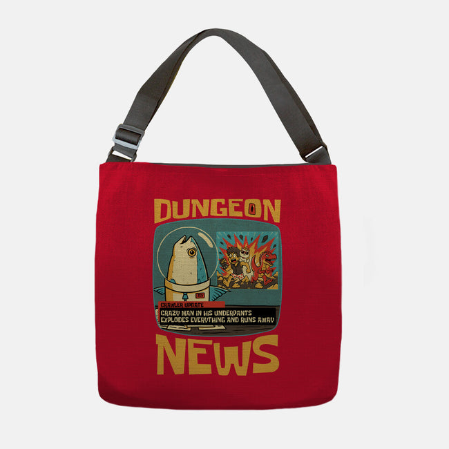 Dungeon Crawler Fish News-None-Adjustable Tote-Bag-Studio Mootant