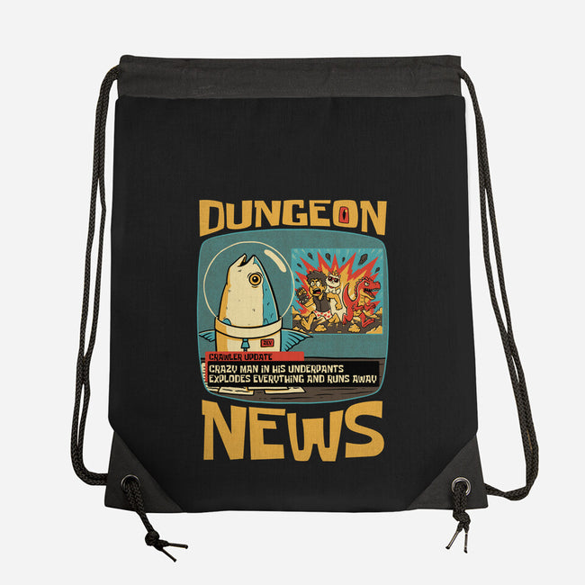 Dungeon Crawler Fish News-None-Drawstring-Bag-Studio Mootant