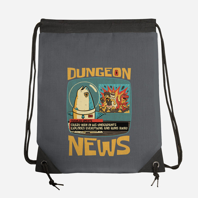 Dungeon Crawler Fish News-None-Drawstring-Bag-Studio Mootant