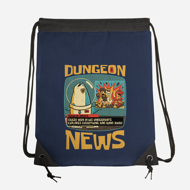 Dungeon Crawler Fish News-None-Drawstring-Bag-Studio Mootant