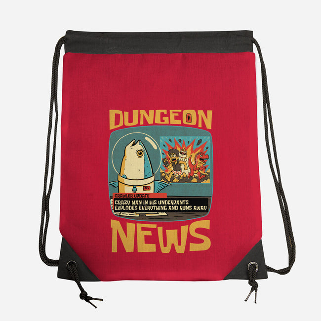 Dungeon Crawler Fish News-None-Drawstring-Bag-Studio Mootant