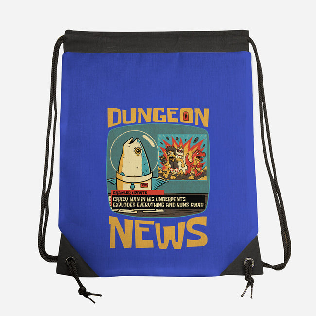 Dungeon Crawler Fish News-None-Drawstring-Bag-Studio Mootant