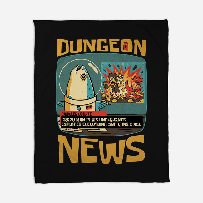 Dungeon Crawler Fish News-None-Fleece-Blanket-Studio Mootant