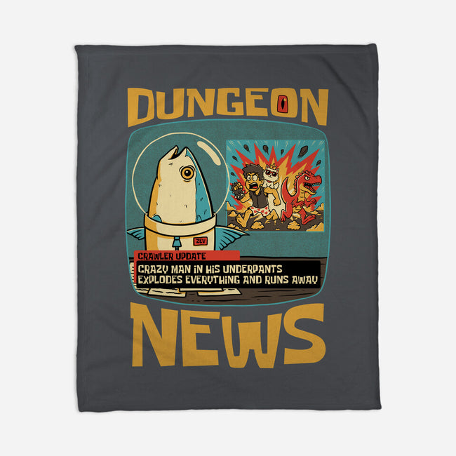 Dungeon Crawler Fish News-None-Fleece-Blanket-Studio Mootant