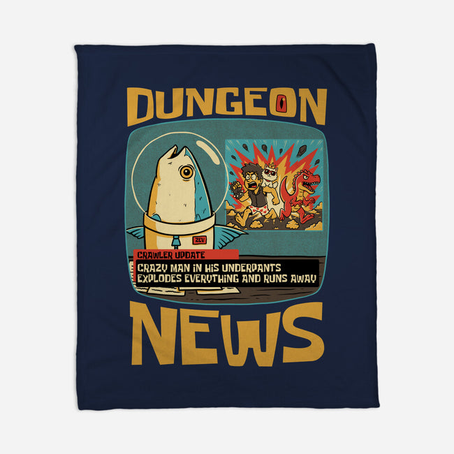 Dungeon Crawler Fish News-None-Fleece-Blanket-Studio Mootant