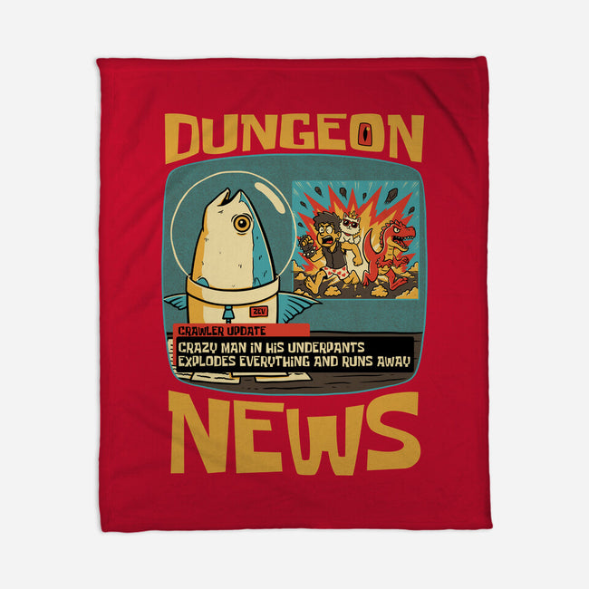 Dungeon Crawler Fish News-None-Fleece-Blanket-Studio Mootant