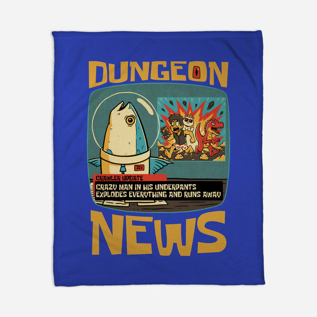 Dungeon Crawler Fish News-None-Fleece-Blanket-Studio Mootant