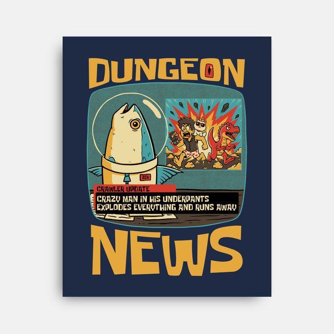 Dungeon Crawler Fish News-None-Stretched-Canvas-Studio Mootant