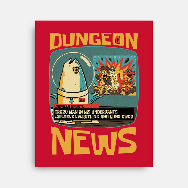 Dungeon Crawler Fish News-None-Stretched-Canvas-Studio Mootant