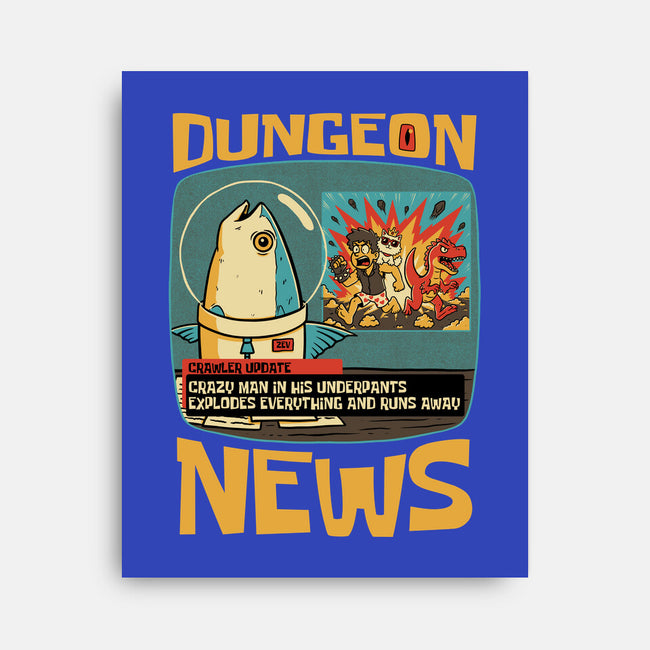 Dungeon Crawler Fish News-None-Stretched-Canvas-Studio Mootant