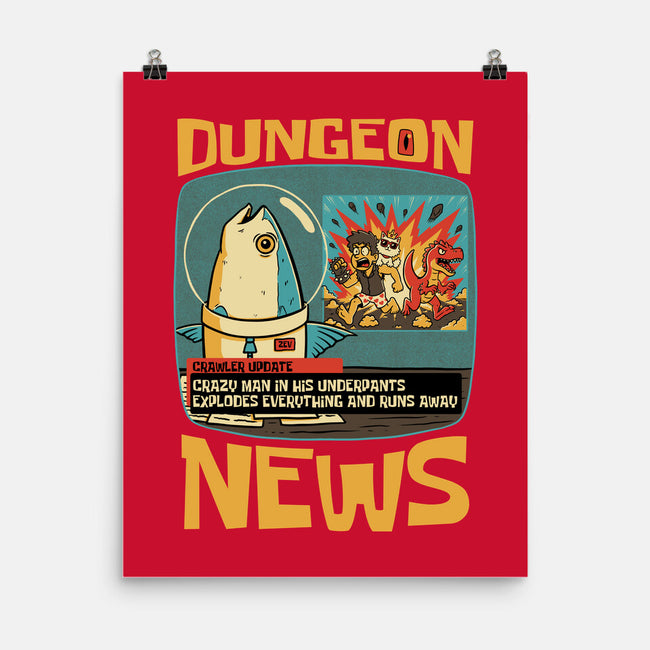 Dungeon Crawler Fish News-None-Matte-Poster-Studio Mootant
