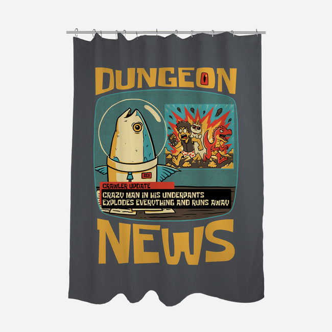 Dungeon Crawler Fish News-None-Polyester-Shower Curtain-Studio Mootant