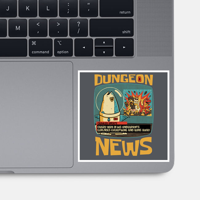 Dungeon Crawler Fish News-None-Glossy-Sticker-Studio Mootant