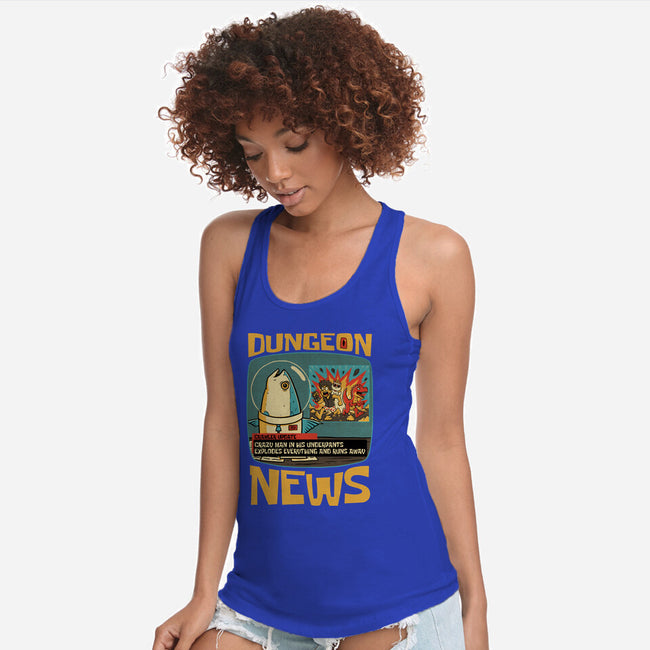 Dungeon Crawler Fish News-Womens-Racerback-Tank-Studio Mootant