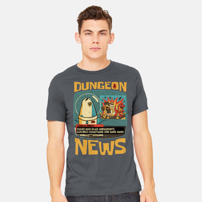 Dungeon Crawler Fish News-Mens-Heavyweight-Tee-Studio Mootant