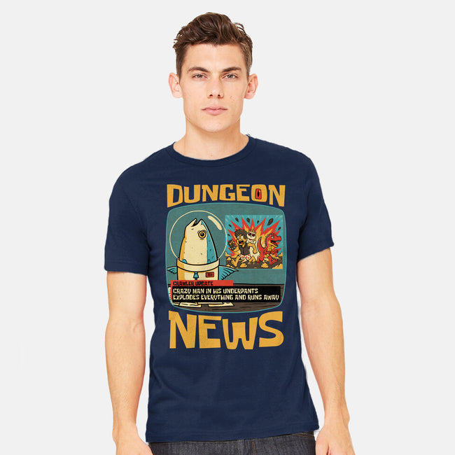 Dungeon Crawler Fish News-Mens-Heavyweight-Tee-Studio Mootant