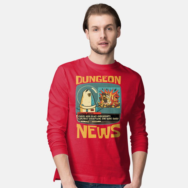 Dungeon Crawler Fish News-Mens-Long Sleeved-Tee-Studio Mootant