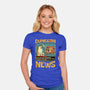 Dungeon Crawler Fish News-Womens-Fitted-Tee-Studio Mootant