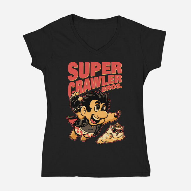 Super Dungeon Crawler-Womens-V-Neck-Tee-Studio Mootant