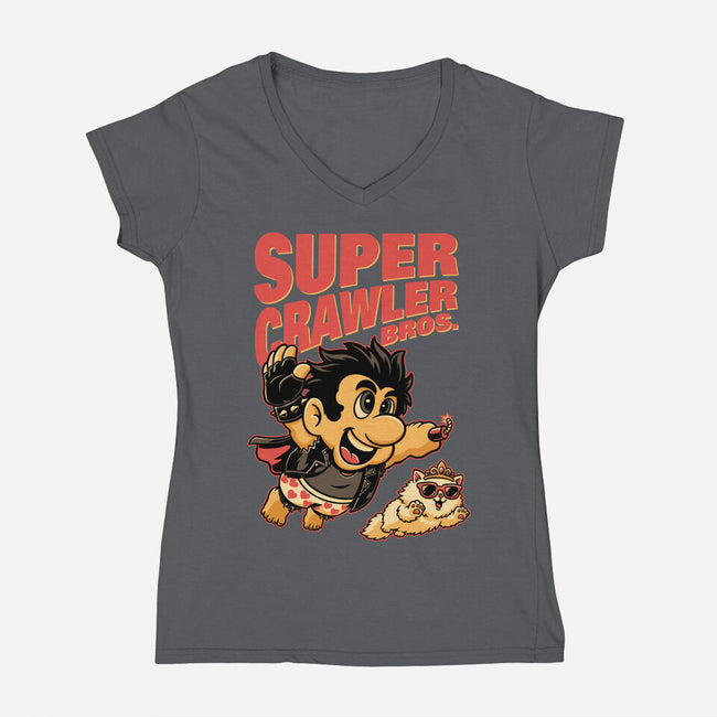 Super Dungeon Crawler-Womens-V-Neck-Tee-Studio Mootant