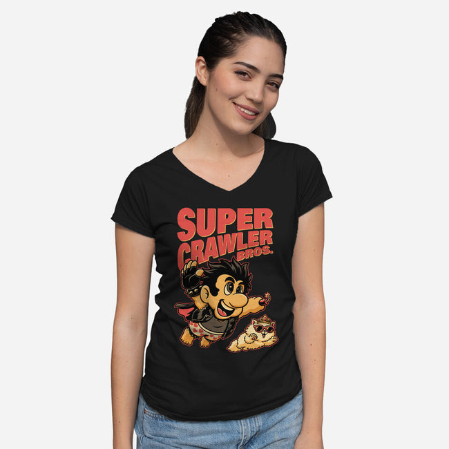 Super Dungeon Crawler-Womens-V-Neck-Tee-Studio Mootant