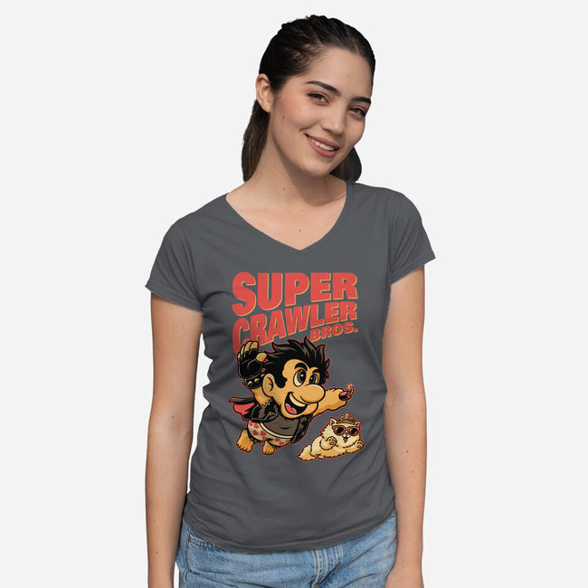 Super Dungeon Crawler-Womens-V-Neck-Tee-Studio Mootant