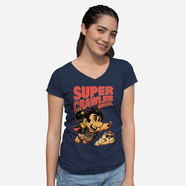 Super Dungeon Crawler-Womens-V-Neck-Tee-Studio Mootant