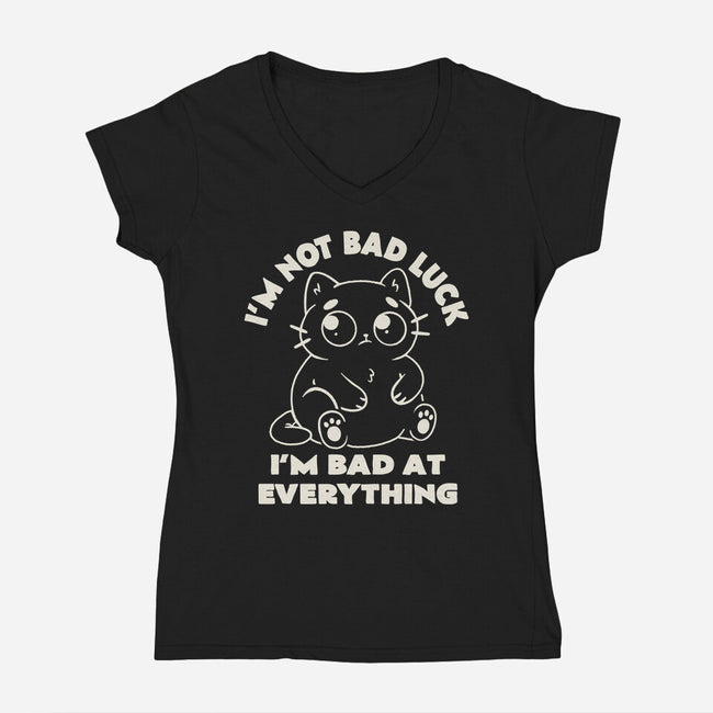 I'm Bad At Everything-Womens-V-Neck-Tee-koalastudio