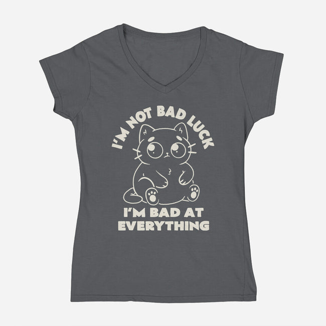 I'm Bad At Everything-Womens-V-Neck-Tee-koalastudio