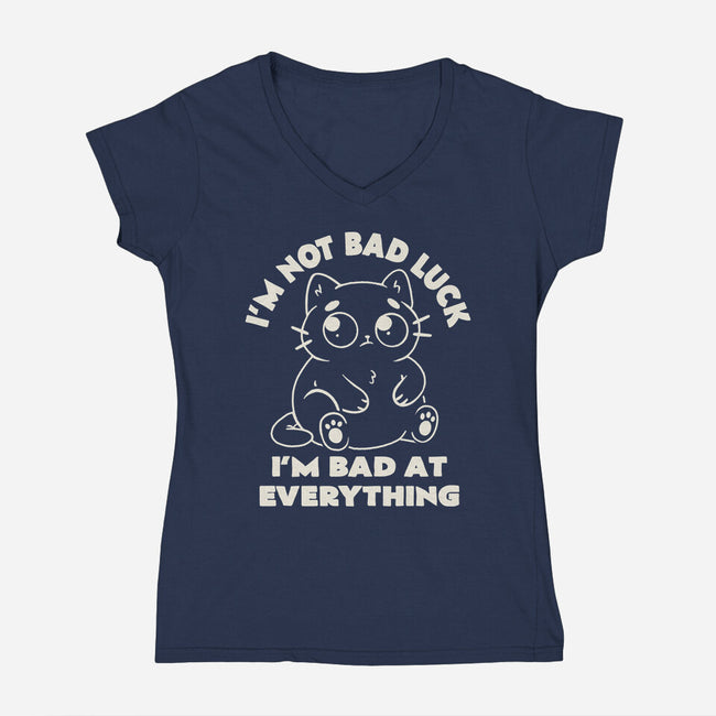 I'm Bad At Everything-Womens-V-Neck-Tee-koalastudio