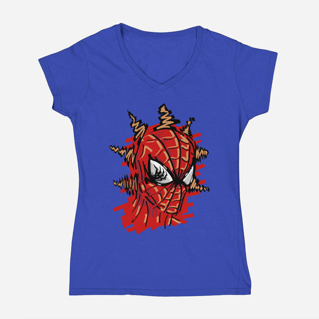 Spidersense-Womens-V-Neck-Tee-nickzzarto