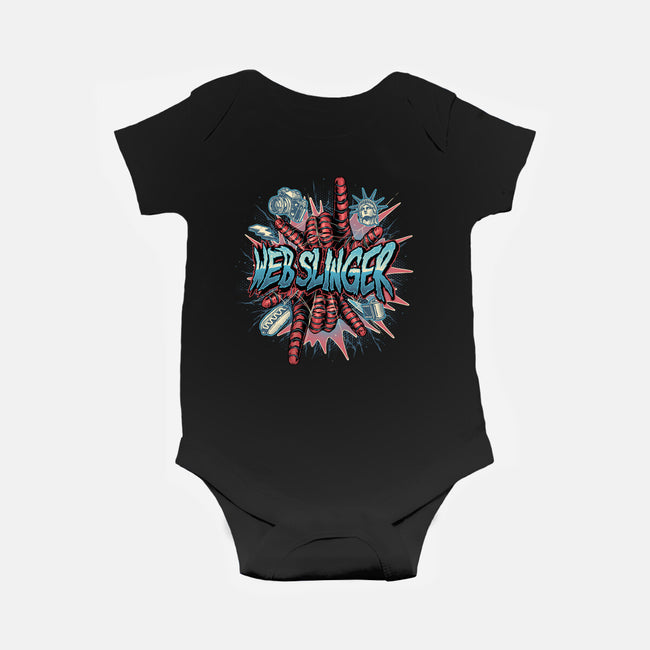 Legend Of The Web Slinger-Baby-Basic-Onesie-glitchygorilla