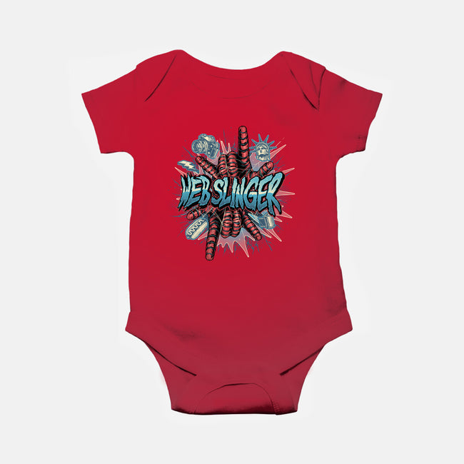 Legend Of The Web Slinger-Baby-Basic-Onesie-glitchygorilla