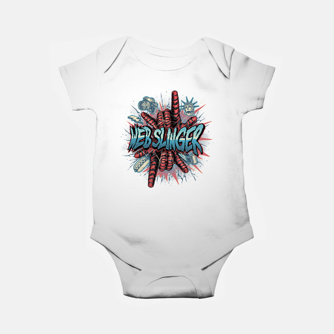 Legend Of The Web Slinger-Baby-Basic-Onesie-glitchygorilla