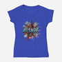 Legend Of The Web Slinger-Womens-V-Neck-Tee-glitchygorilla