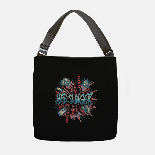 Legend Of The Web Slinger-None-Adjustable Tote-Bag-glitchygorilla