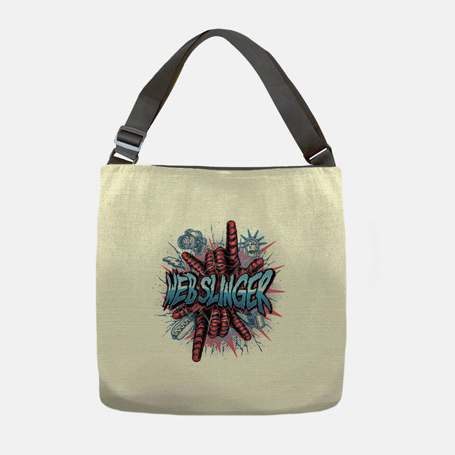 Legend Of The Web Slinger-None-Adjustable Tote-Bag-glitchygorilla