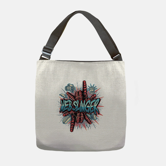 Legend Of The Web Slinger-None-Adjustable Tote-Bag-glitchygorilla