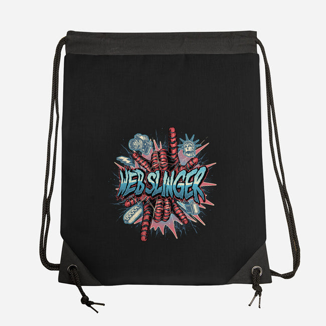 Legend Of The Web Slinger-None-Drawstring-Bag-glitchygorilla